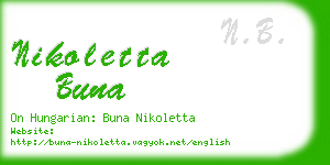 nikoletta buna business card